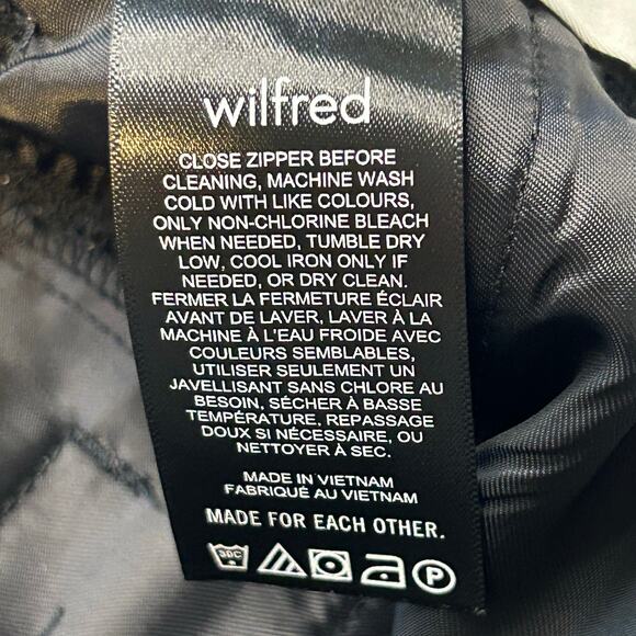 Wilfred the effortless pant black white plaid pleated high rise wide leg size 12 - Picture 7 of 8